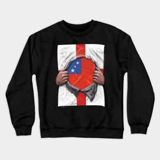 Samoa Flag English Flag Ripped - Gift for Samoan From Samoa Crewneck Sweatshirt